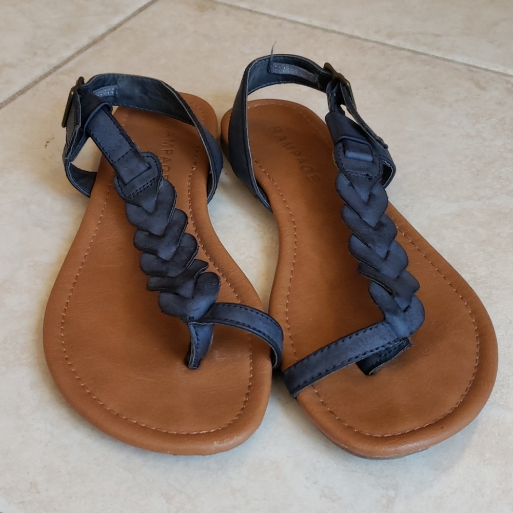 Rampage Navy Flat Sandals